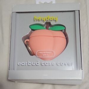 Heyday Peach-Shaped Earbud Case with Keychain